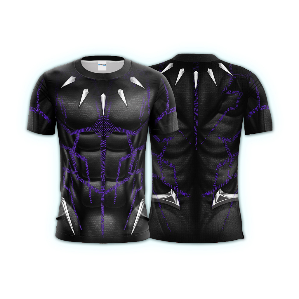 Camiseta PE DryFit Heróis Filme Desenho Pantera Negra