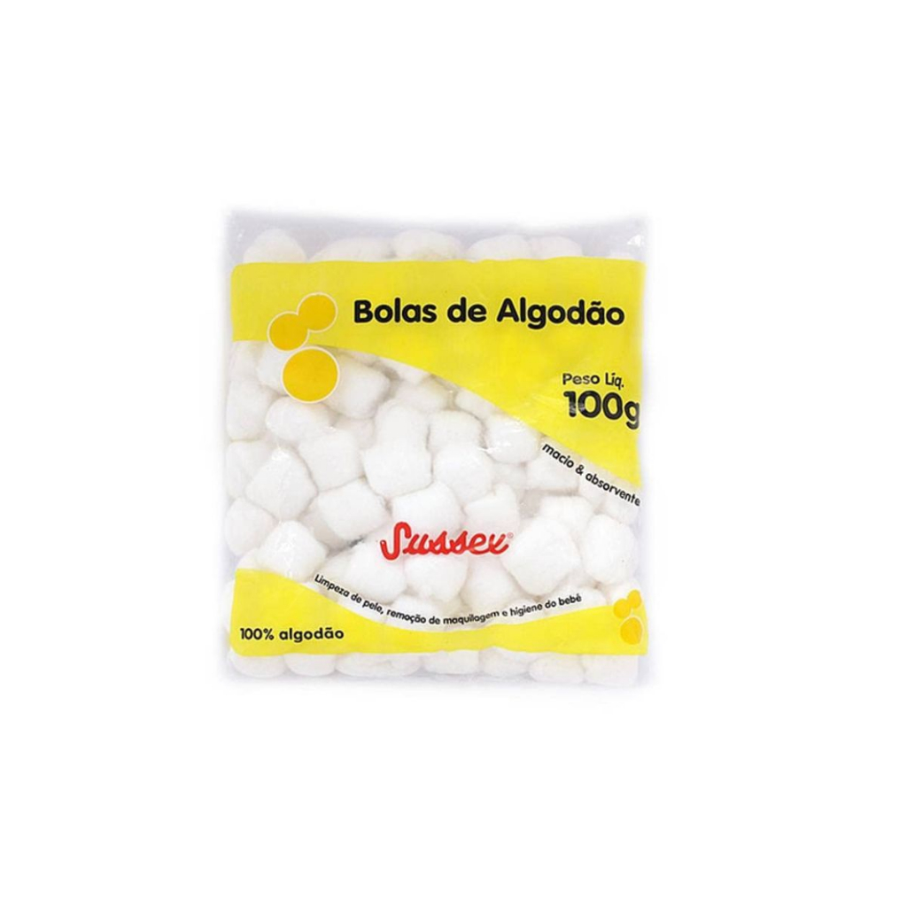 Algodão Bola Branca Sussex 100g em Oferta na Shopee