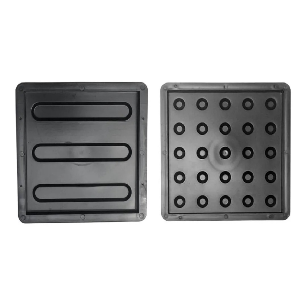 Forma Plástica Piso Tátil Bolinhas OU Alerta Direcional 25x25x2cm - Fp112 ou FP113 - Brasfort