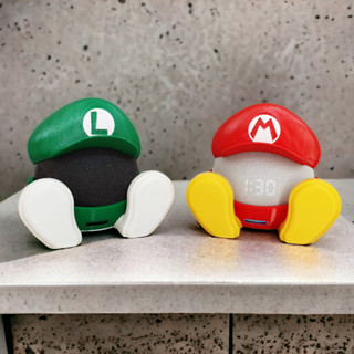 Suporte Alexa Echo Dot 4 ou Echo Dot 5 - Tema Mario Ou Luigi - Presente, decoração criativa, música, som, stand de mesa Amazon