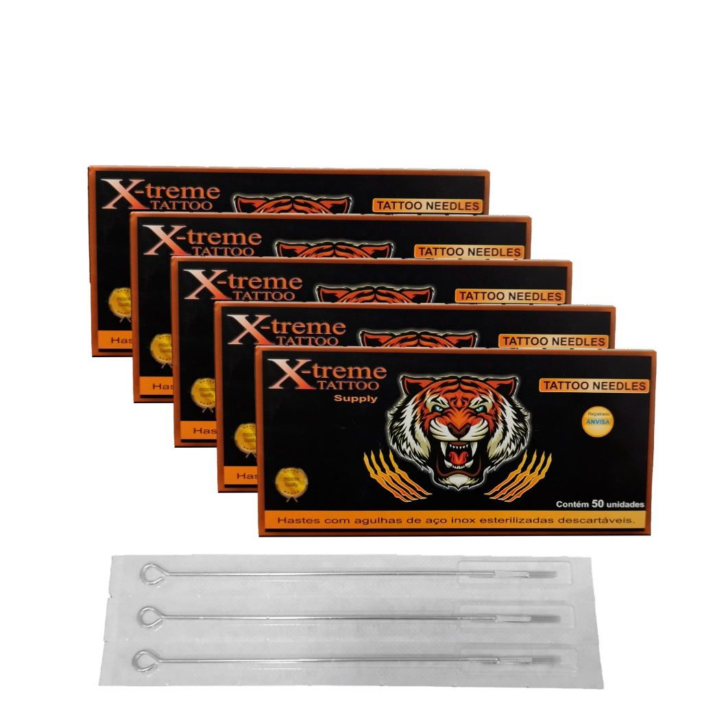 Agulhas Xtreme Tattoo Para Tatuagem Caixa Com 50 Unidades.