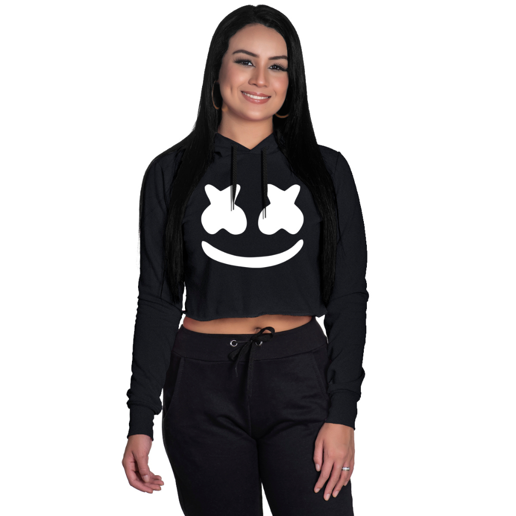 Cropped De Moletom DJ Marshmello Famoso Envio Imediato