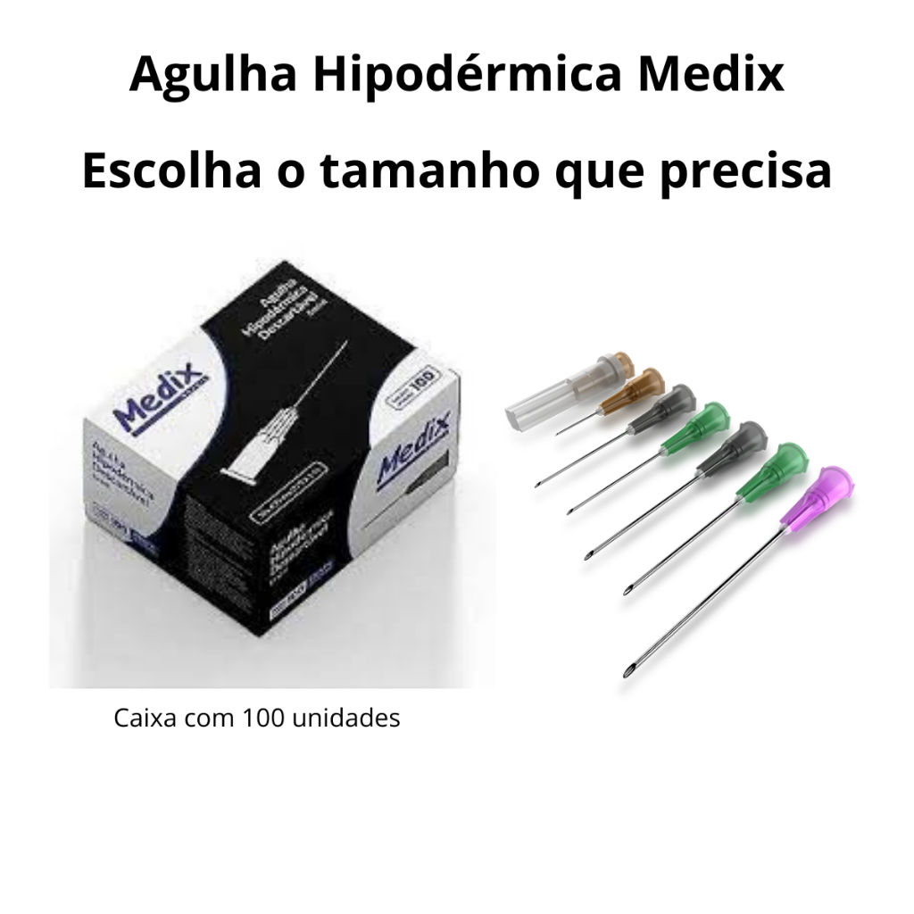 Caixa de Agulhas Hipodérmicas Medix c/100 unidades