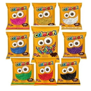 Confete Coloreti Chocolate Jazam 1 Und. 500g Escolha A Cor Amarelo, Azul, Branco, Preto, Rosa, Roxo, Verde, Vermelho