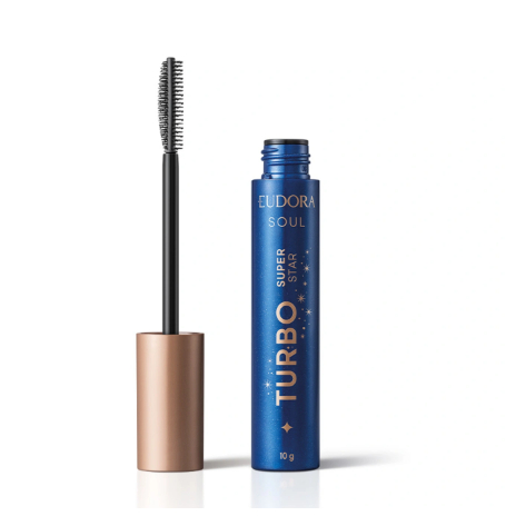 Máscara de Cílios Preta Soul Turbo Super Star 10g. Eudora