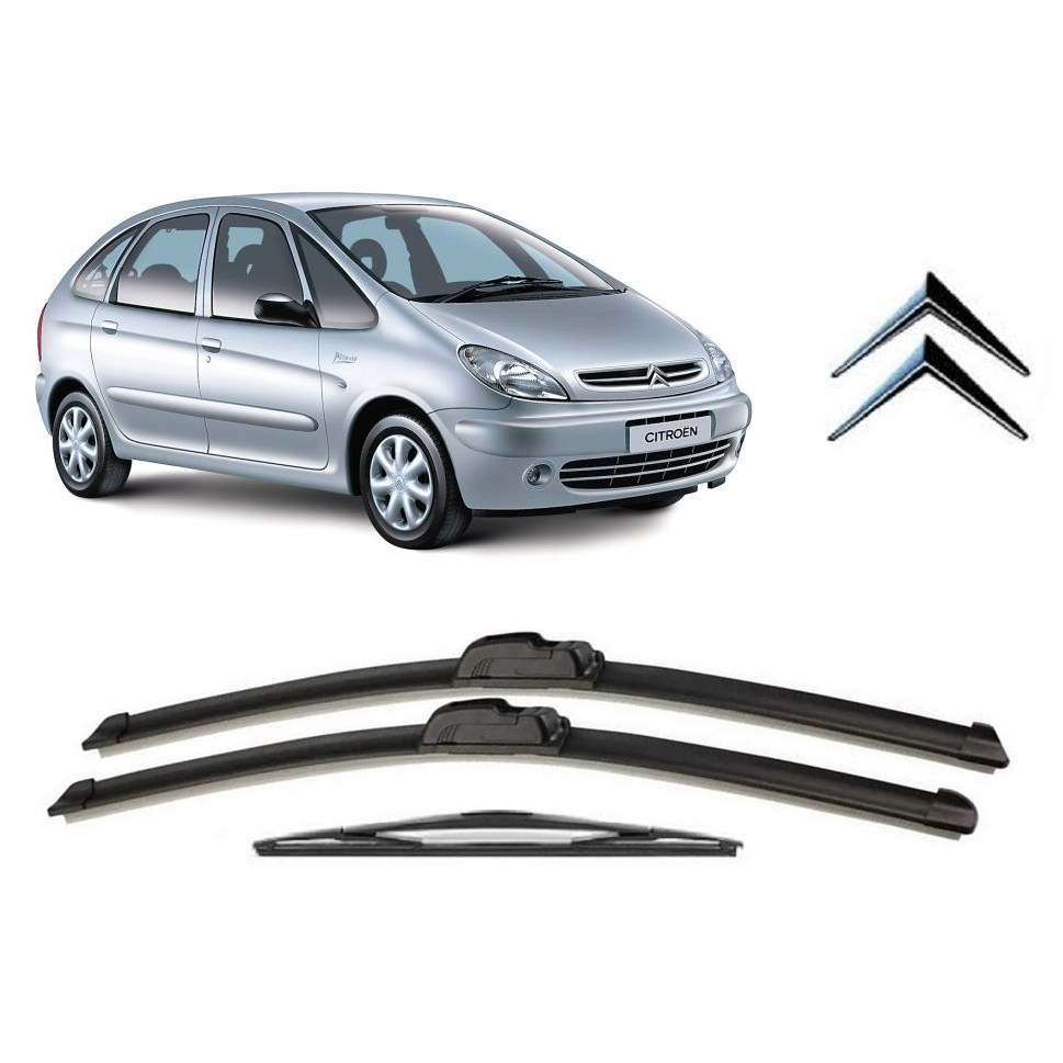 Kit 3 Palhetas Limpador de Parabrisa Dianteiro + Traseiro Citroen Xsara Picasso em Oferta na Shopee