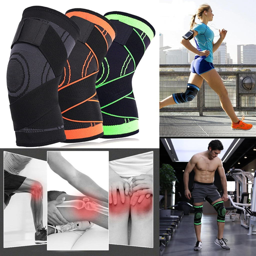 Joelheira Estabilizadora De Compressão Un/Par 360º Cor Ortopédica Musculação Basquete Esportiva em Oferta na Shopee