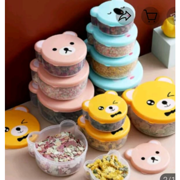 Marmita / Pote Bichinhos com Tampa Bpa Free 4 Unidades Ótima Qualidade Ref.1395 em Oferta na Shopee