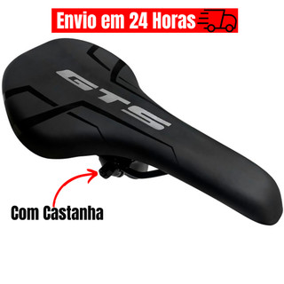 Selim Banco Gts Exotic Mtb Preto Confortável Bike Bicicleta
