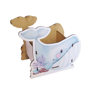 Centro de Mesa Cachepo Baleia Fundo do Mar mdf Adesivado aniversários e festas em Oferta na Shopee