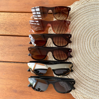 Óculos De Sol Slim Lente Sobreposta Polarizado Proteção Uv400