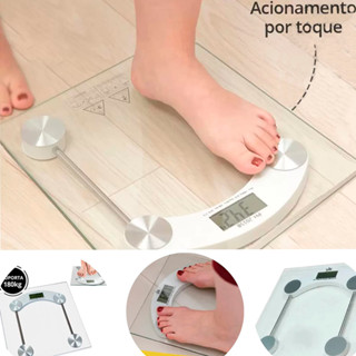 Balança Corporal Digital Peso até 180kg Transparente Fit