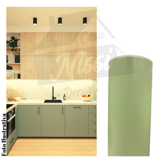Adesivo Parede Verde Armário Moveis Azulejo Pia Lavável 2metros em Oferta na Shopee