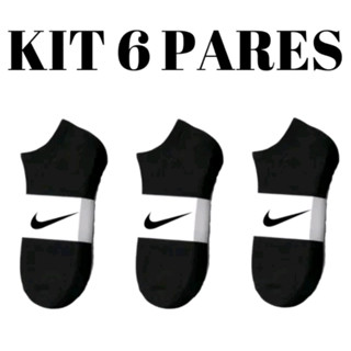 Kit 6 Pares de Meia Preta Soquete 100%Algodão
