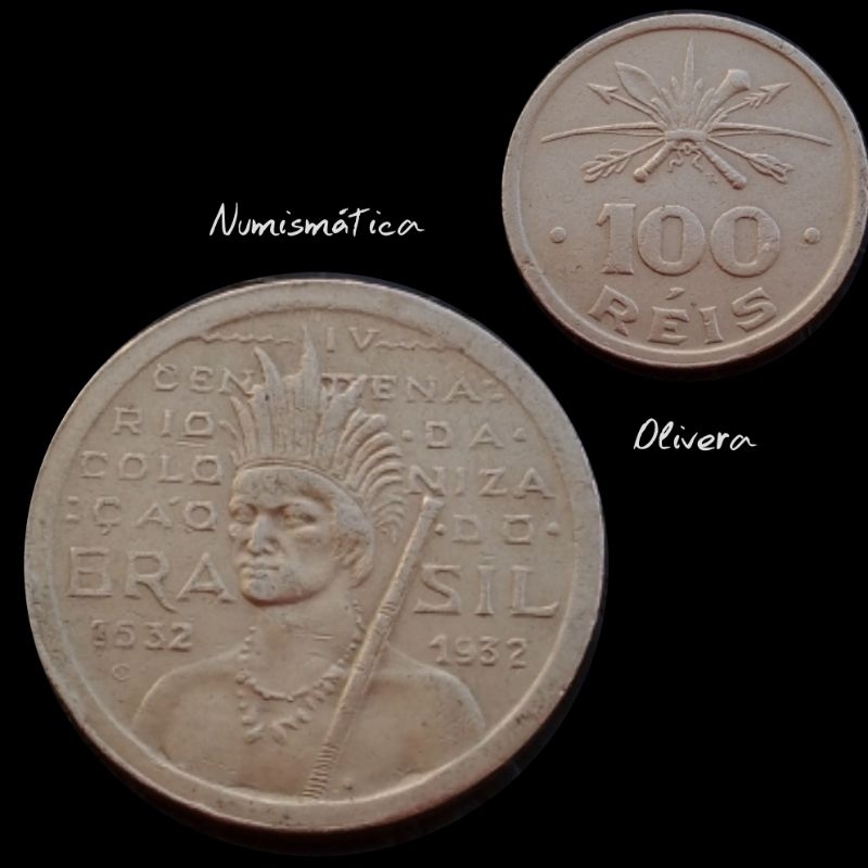 L.: 1507 - Moeda antiga Brasil 100 réis 1932 Vicentina.