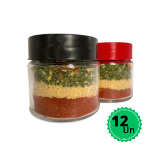 Kit C/12 Potes De Vidros Mini Belém 150ml c/ Tampas Plásticas - Multiuso
