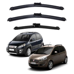 Kit Palheta Limpador Para-brisa e traseira - Fiat Idea e Idea Adventure 2011 até 2013