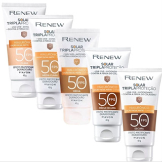 Protetor Solar Renew Com Cor FPS 50 Avon 40g Efeito Matificante em Oferta na Shopee