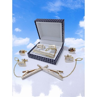 abotuadura com prendedor de gravata masculino social vários modelos em Oferta na Shopee