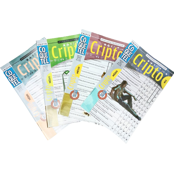 Kit 4 Livros Cripto Coquetel Diferentes Nível Médio (44 Páginas Cada)