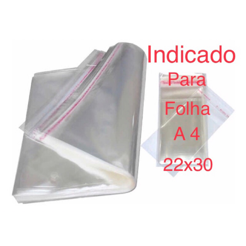SACO PLÁSTICO ADESIVADO 22x30 100Uni.