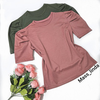 Blusa Manga Curta  Bufante Princesa Canelada  Feminina