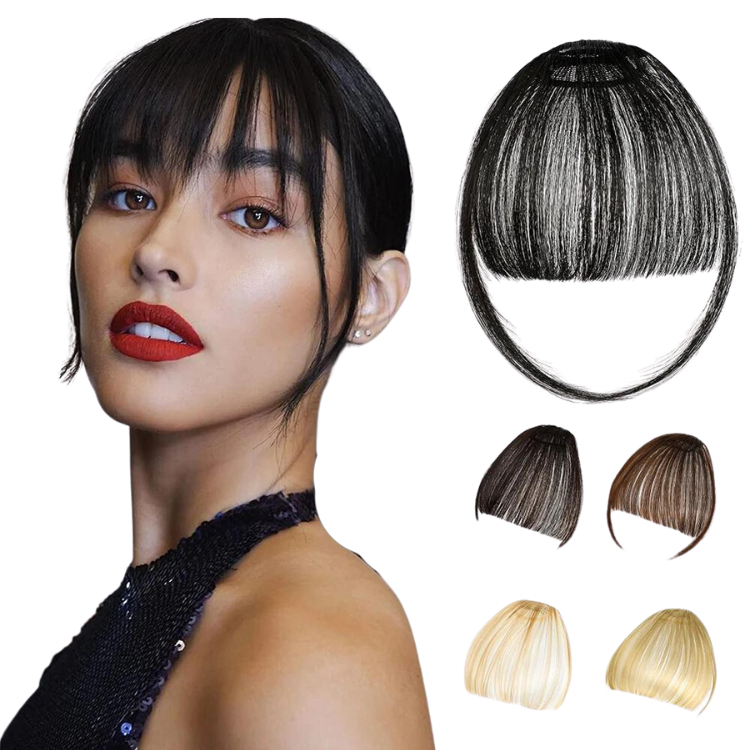 Franja De Cabelo Humano Natural Liso Aplique Tic Tac