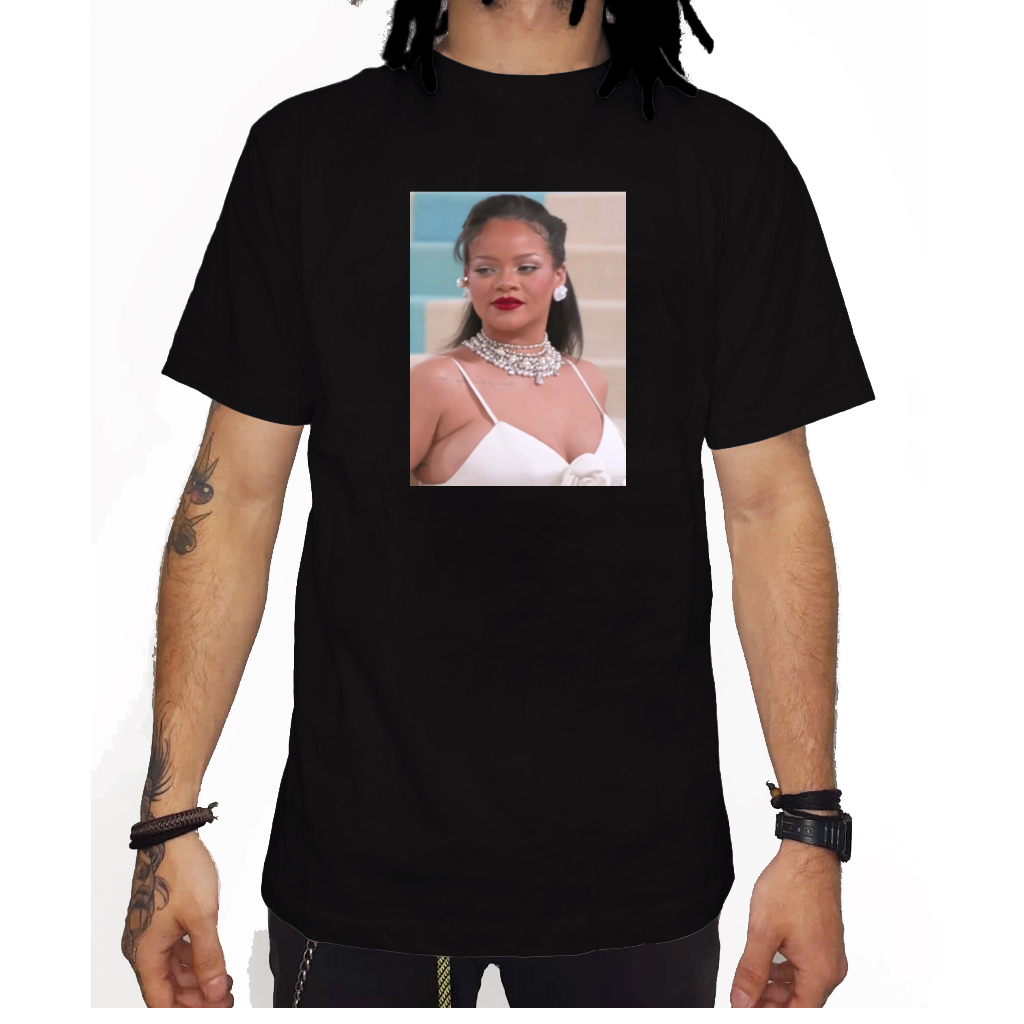 Camiseta Masculina Rihanna canção umbrella music camisa algodão Linda