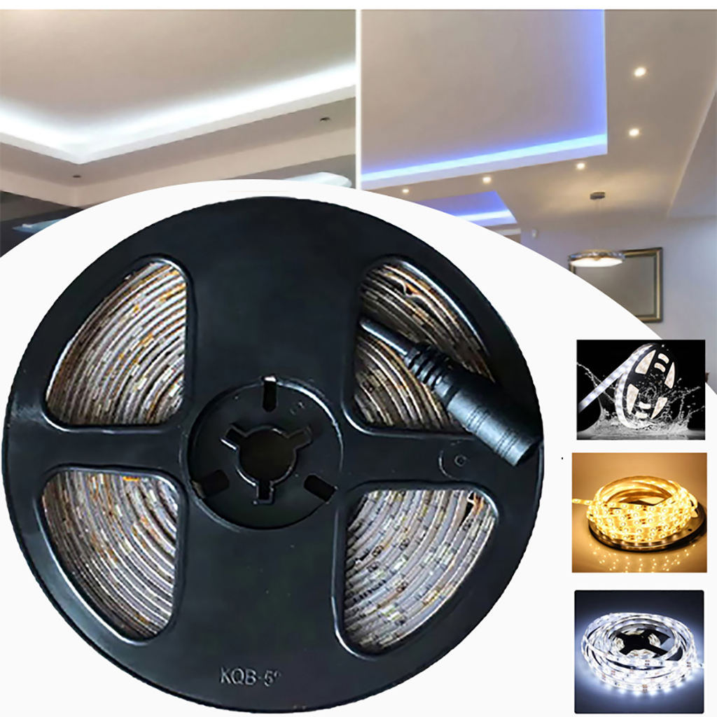 Faixa de led 5050 3528 ip65  frio luzes 12v 5m flexível casa cozinha decoração lâmpada impermeável em Oferta na Shopee