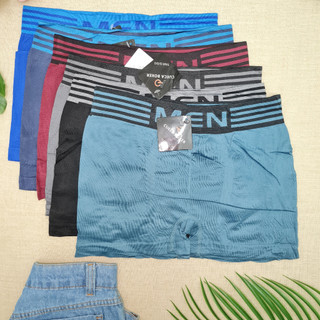 Kit 6 Cuecas Masculinas Box Microfibra Adulto Lisa Boxer