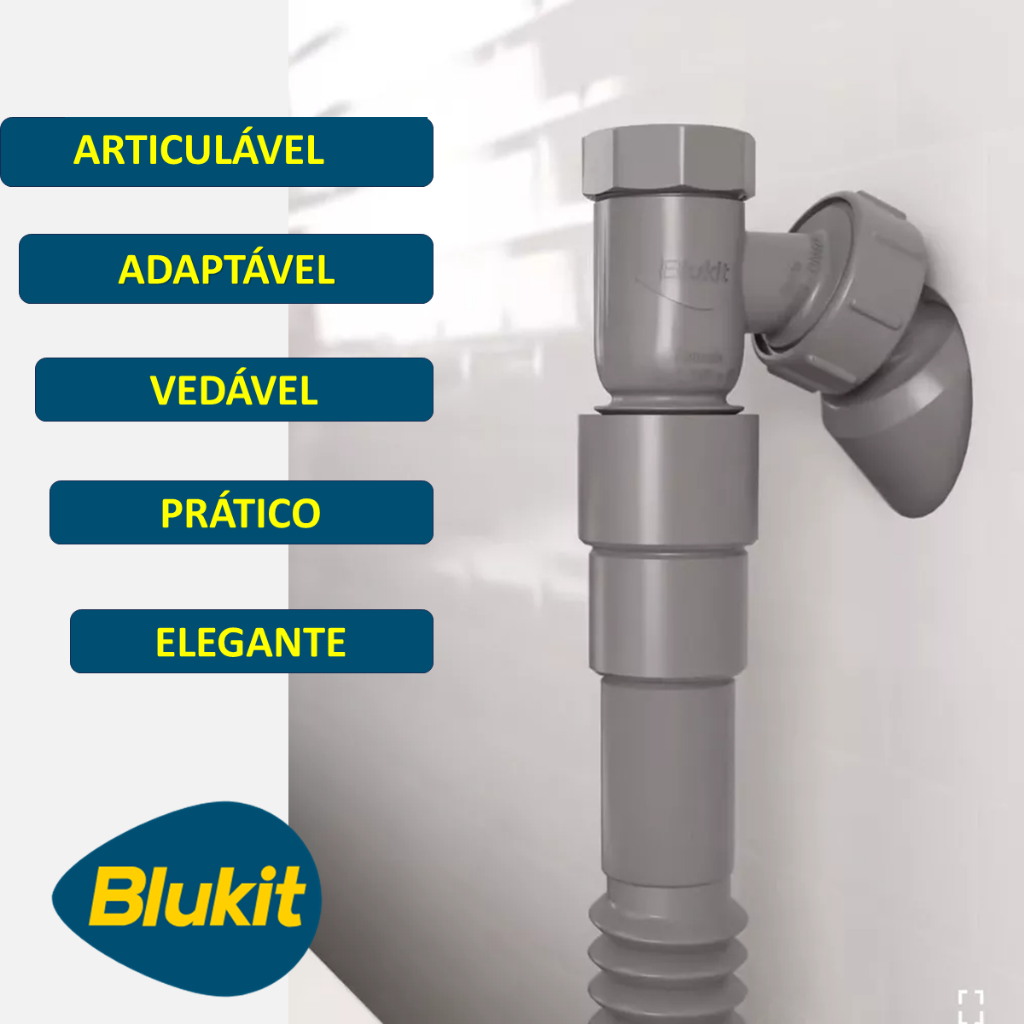 ADAPTADOR CONEXÃO ARTICULADO PARA SAÍDA ÁGUA MÁQUINA DE LAVAR ROUPA E LOUÇA TANQUINHO COM VÁLVULA DE RETENÇÃO 45°/90°