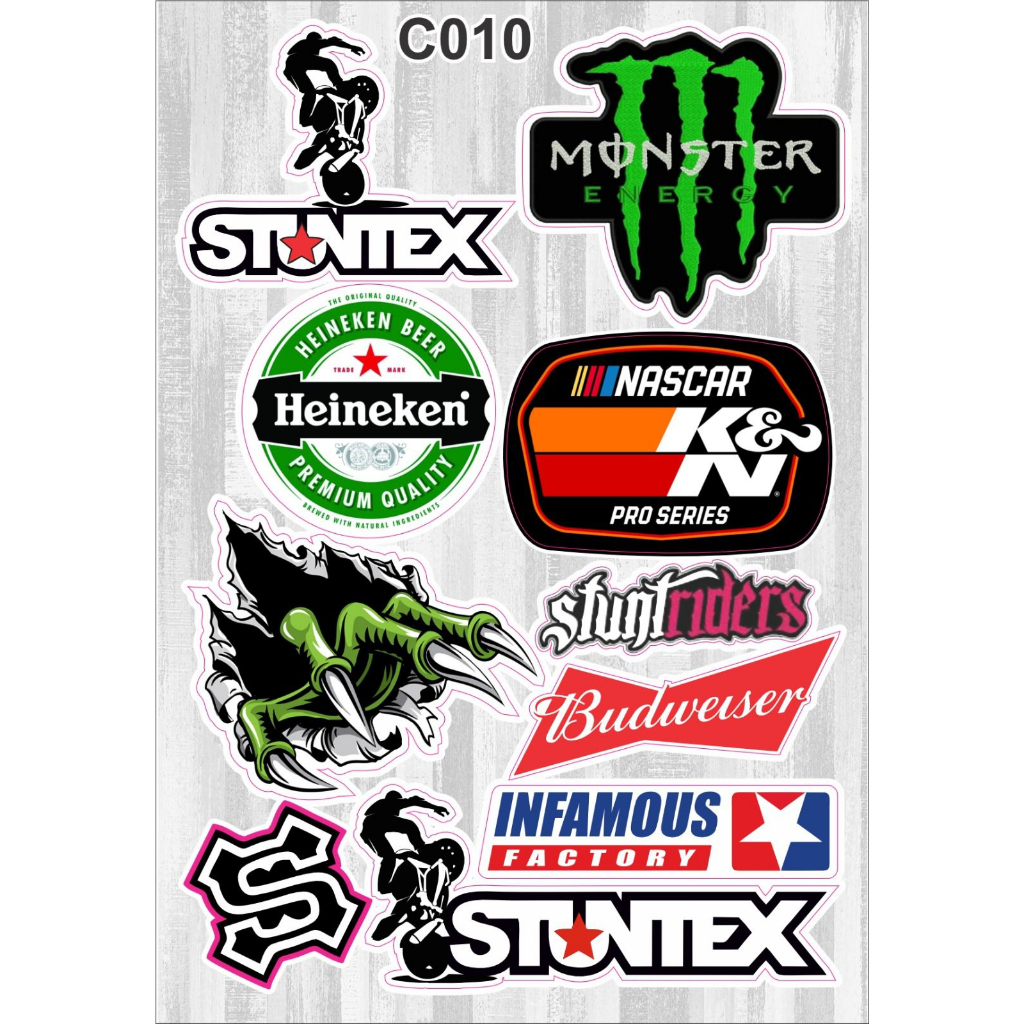 Cartela De Adesivos  Diversas Carletas 40 Modelos - - Carro - Moto - Caminhão - Bike - Stickers - Marcas - Diversos em Oferta na Shopee