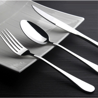 18 Peças Talheres De Aço Inox Garfo Colher Faca Faqueiro Cozinhas em Oferta na Shopee
