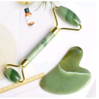 Gua sha com pedra jade massageador