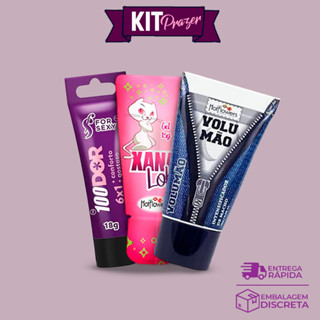 Gel Volumão Intensificar De Macho + Xana Loka Gel Excitante Feminino + Gel Lubrificante 100 DOR para Sexo Anal - 6 em 1 - Anestésico Lubrificante Vasodilatador e Cicatrizante - SexShop