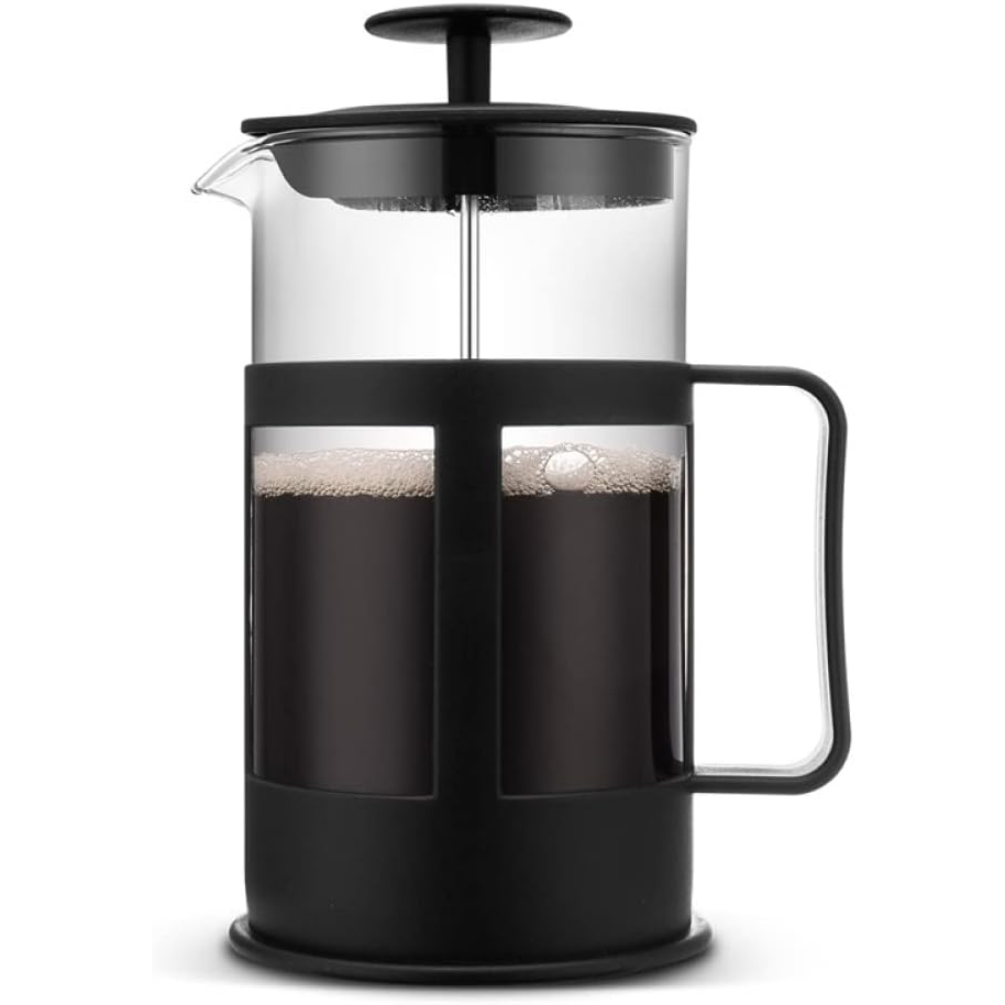 Cafeteira Prensa Francesa Vidro, Cremeira, Chaleira, Cafeteira, Capuccino, French Press, Resistente, Suporta Altas e Baixas Temperaturas (-20 °C a 180 °C)