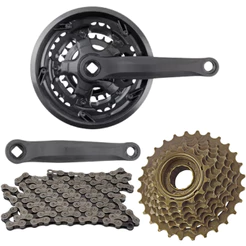 Kit Relação Bicicleta Pedivela + Catraca + Corrente 21 Velocidades