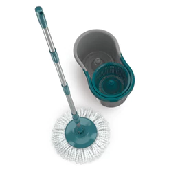 Mop Giratório Fit Balde 8 Litros Esfregão com Cabo Inox e Refil FlashLimp