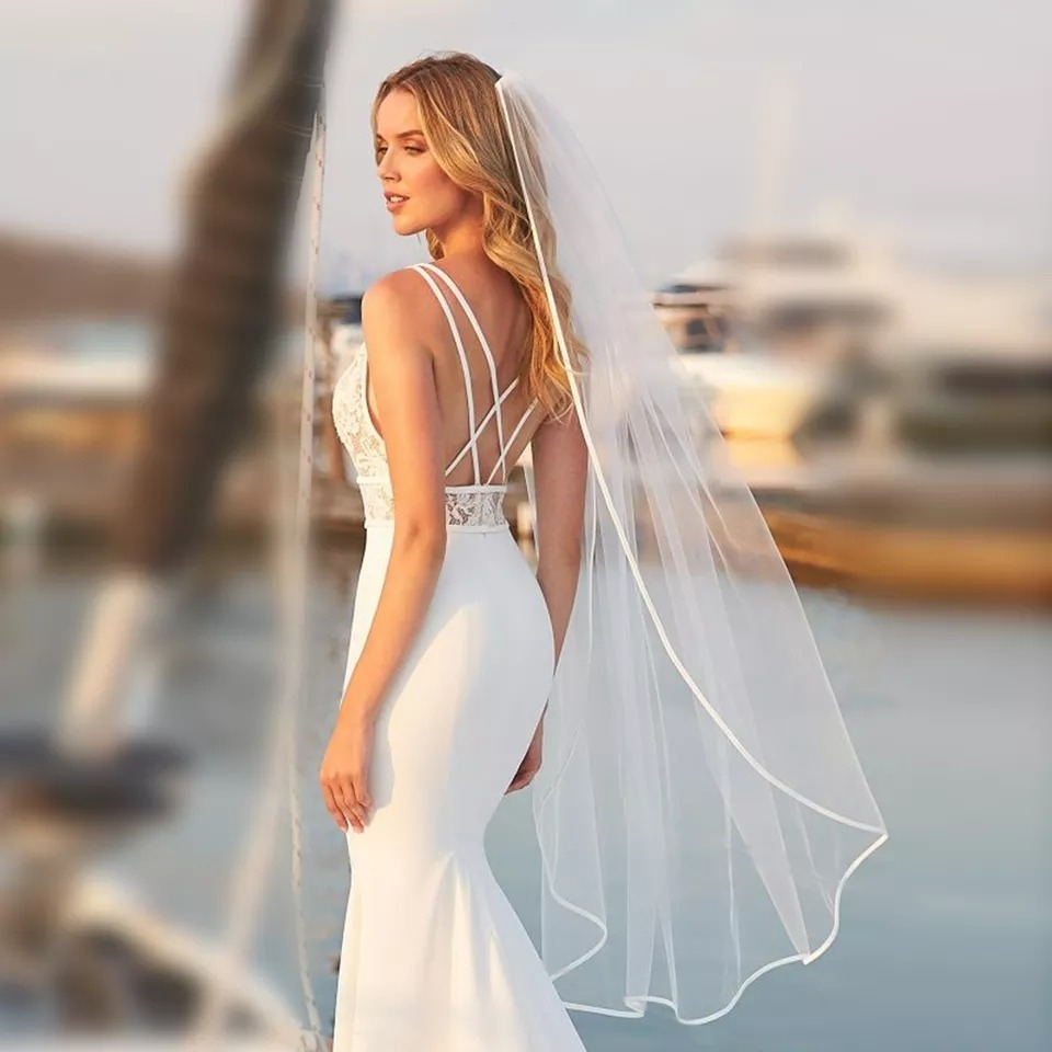 Véu de Noiva Curto Cetim 1,2 Metros Branco Casamento V49 em Oferta na Shopee