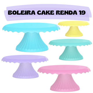 Boleira Cake Renda 19 cm várias cores