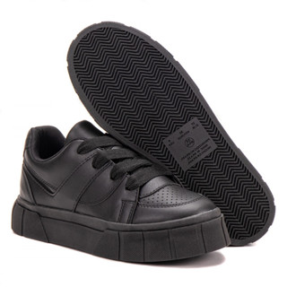 Tênis Casual Feminino All Black Todo Preto Sapatênis Blogueira Original Confortável Promoç...