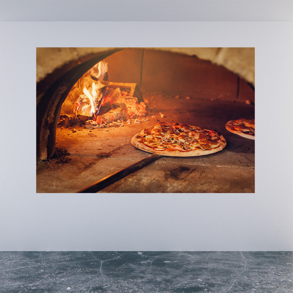 Adesivo de Parede Pizzaria Pizza Restaurante Turismo Mundo Painel Sala - 0055pad