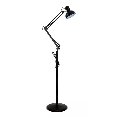 Luminária 1,9m Articulada Chão Pedestal Coluna Lustre Metal