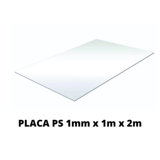 Chapa Placa Ps Poliestireno 1mm(Espessura) x 1m(larg) x 2m(comp)  Ps Branco em Oferta na Shopee