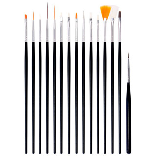 Kit 15 Pincéis Decoração Unhas Nail Art Pincel Profissional em Oferta na Shopee