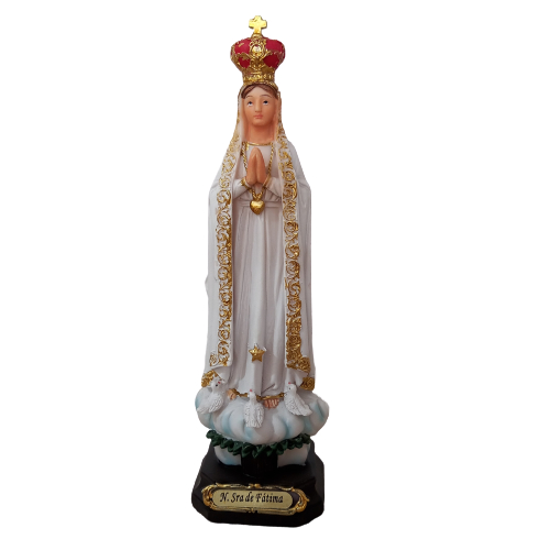 Imagem de Nossa Senhora de Fatima 20 cm em resina importada l Nossa Senhora de Fatima