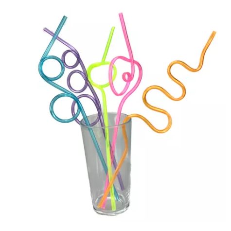 5 Canudo de Acrílico Formatos ,  Para festa e decoração em Oferta na Shopee