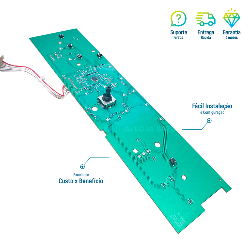 Placa Interface para Máquina Lavar Brastemp 9kg Bwb09
