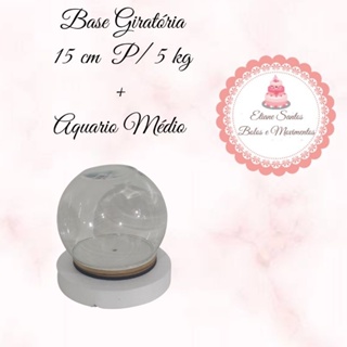 Base Giratória de 15 cm p/ 5kg + Aquário para bolo em Oferta na Shopee
