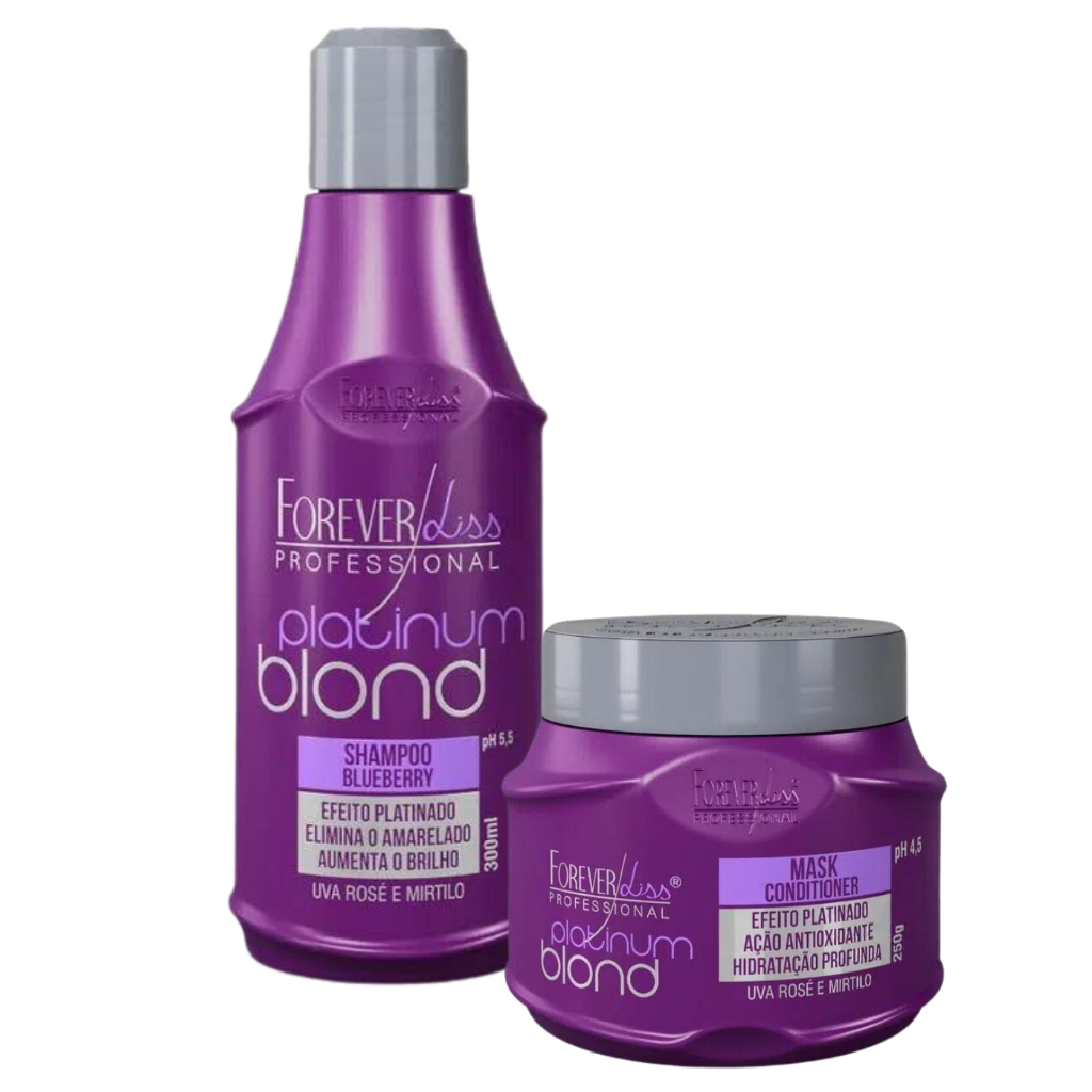 Kit Platinum Blond Matização Efeito Platinado Forever Liss em Oferta na Shopee